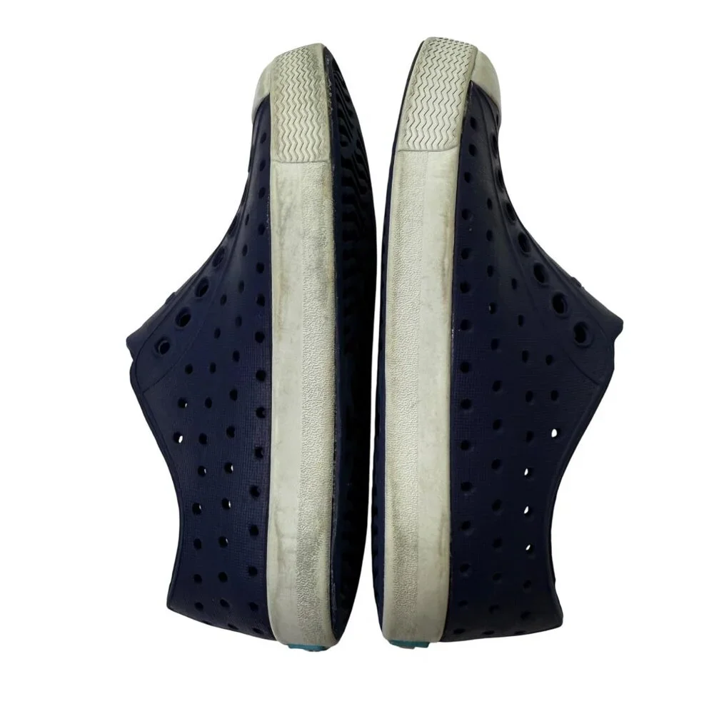 Native Jefferson Shoes Regatta Blue Shell‎ White Child 8
